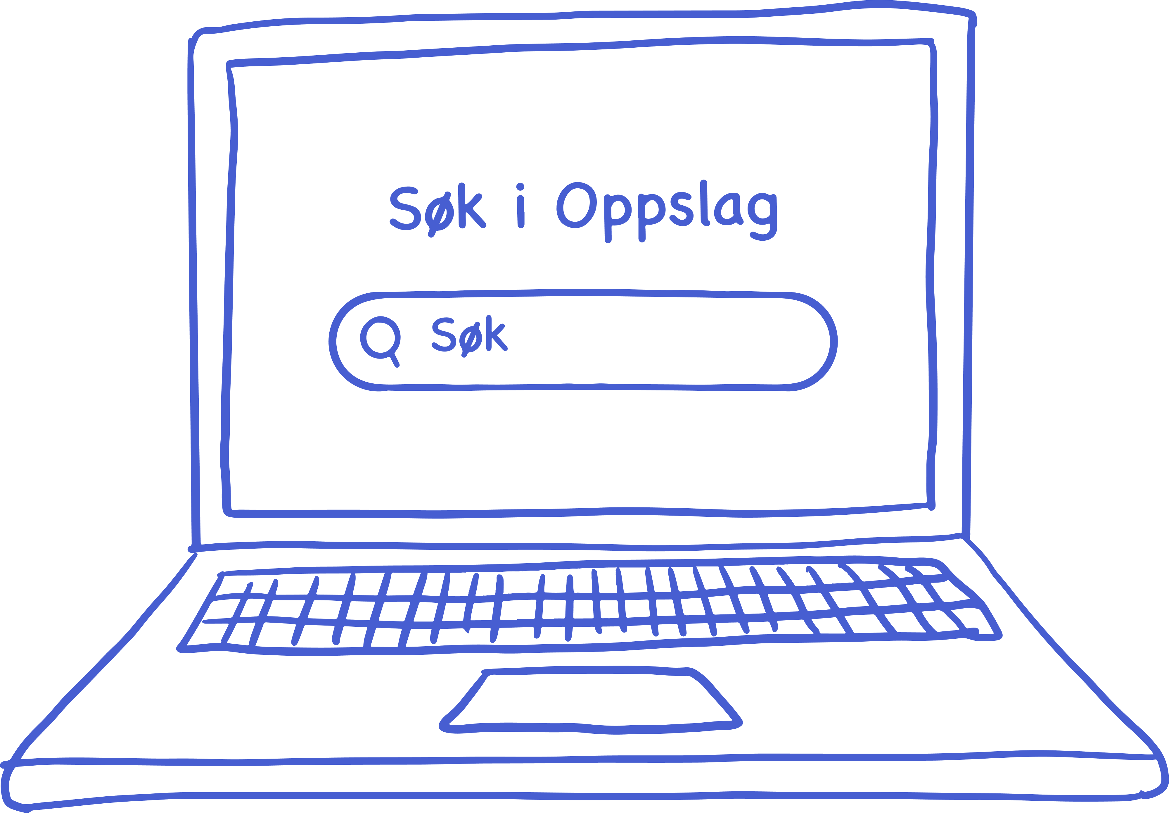 Søk i oppslag laptop